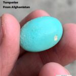 Elegant Afghan Turquoise: A 19.86 ct Cabochon Gem