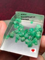 37.10ct Swat Emerald Rough Lot: High-Grade Crystals with Deep Green Saturation