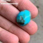 20.78ct Afghan Turquoise Cabochon: Balanced Beauty with Natural Charm