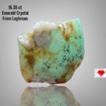 15.35ct Laghman Emerald Crystal – Bold, Natural Beauty from Afghanistan (14.25 x 12.60 x 9.65 mm)