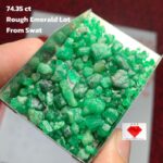 74.35ct Swat Emerald Rough Lot – Natural Green Treasures from Pakistan