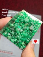 74.35ct Swat Emerald Rough Lot – Natural Green Treasures from Pakistan