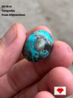 A 29.70-Carat Afghan Turquoise Cabochon — Bold Size and Timeless Blue