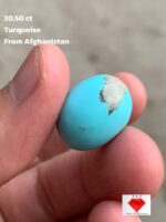 20.50ct Afghan Turquoise Cabochon: A Bold and Balanced Gem