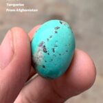 Striking 29.65ct Afghan Turquoise Cabochon – Natural Gemstone Beauty