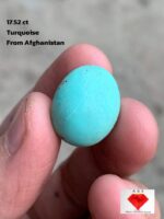 Elegant Afghan Turquoise: A 17.52 ct Cabochon Gem