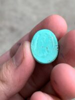 Elegant Afghan Turquoise: A 17.52 ct Cabochon Gem - Image 3