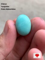 A 17.52-Carat Afghan Turquoise Cabochon — Elegance in a Compact Gem