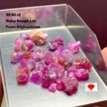 Unearthed Beauty: 38.50ct Afghan Ruby Rough Lot