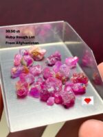 Unearthed Beauty: 38.50ct Afghan Ruby Rough Lot