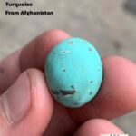 Afghan Turquoise Cabochon Gemstone: 20.42 ct, Vivid Blue