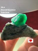 Regal Swat Emerald: 115-Carat Natural Specimen
