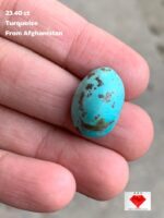 23.40ct Afghan Turquoise Cabochon: A Bold Stone with Sculpted Depth