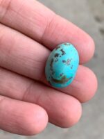 23.40ct Afghan Turquoise Cabochon: A Bold Stone with Sculpted Depth - Image 2