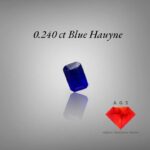 Rare 0.240 ct Flurorescent Blue Hauyne - Emerald Cut