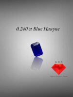 Rare 0.240 ct Flurorescent Blue Hauyne - Emerald Cut