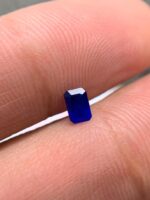 Rare 0.240 ct Flurorescent Blue Hauyne - Emerald Cut - Image 3