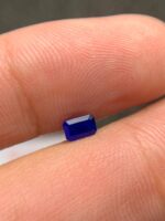 Rare 0.240 ct Flurorescent Blue Hauyne - Emerald Cut - Image 7