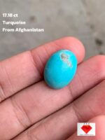 Afghan Turquoise Cabochon: 17.18ct Oval Gemstone