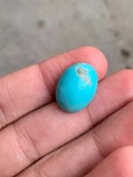 Afghan Turquoise Cabochon: 17.18ct Oval Gemstone - Image 2