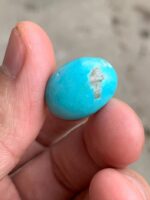 Afghan Turquoise Cabochon: 17.18ct Oval Gemstone - Image 4