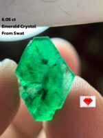 A Rare Natural Wonder: 6.05 Carat Emerald Crystal from Swat Valley, Pakistan