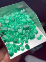 62.65ct Swat Emerald Rough Lot (9x8x6mm): Natural Green Crystals for Cutting or Collecting - Image 3