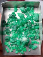 60.30ct Swat Emerald Rough Lot (11x10x9mm): Natural Uncut Crystals with Rich Green Color - Image 2