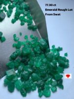 77.30ct Swat Emerald Rough Lot (7x7x6mm): Fine Natural Crystals for Faceting or Collection