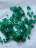 55.05ct Swat Emerald Rough Lot (11x8x9mm): Natural Untreated Crystals with Rich Green Color - Image 3