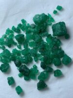 55.05ct Swat Emerald Rough Lot (11x8x9mm): Natural Untreated Crystals with Rich Green Color - Image 8