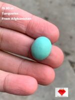 15.30ct Afghan Turquoise Cabochon: Petite Power with Natural Elegance