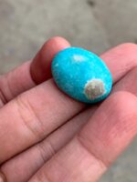 25.58ct Afghan Turquoise Cabochon: Striking Size with Graceful Proportions - Image 5