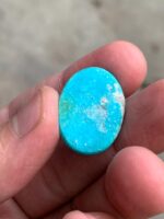 25.58ct Afghan Turquoise Cabochon: Striking Size with Graceful Proportions - Image 9