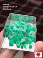 Swat Valley Emerald Rough Lot – 47.40 Carats of Natural Green Crystal
