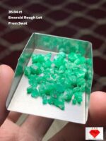 36.84 ct Swat Emerald Rough Lot – Nature’s Unpolished Green