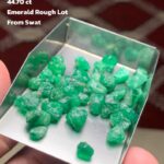 44.70 ct Emerald Rough Lot Swat – Natural Crystals with Broad Faces