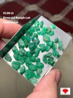 51.30 ct Emerald Rough Lot Swat – Natural Crystals with Elegant Form