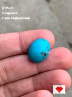 17.95ct Afghan Turquoise Cabochon: Compact Beauty with Vibrant Character