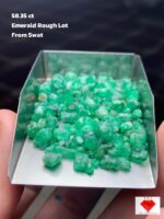 Slender Strength: 58.35 ct Emerald Rough Lot from Swat Valley