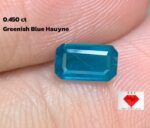 Exploring the Beauty of a 0.450ct Greenish-Blue Hauyne: Emerald Cut Masterpiece