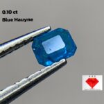 Emerald Cut Blue Hauyne Gemstone: 0.10ct Afghan Gem