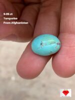 Elegant 9.05 ct Afghan Turquoise Cabochon: Small but Striking