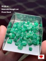 55.30ct Swat Emerald Rough Gemstone: Uncut Crystal