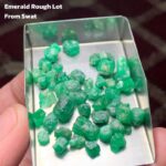 43.95 ct Emerald Rough Lot Swat – Thick Natural Crystals with Vibrant Green
