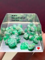 Green Legacy: 36.20 ct Swat Emerald Rough (13.49 × 9.25 × 4.59 mm)
