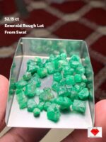 52.15 ct Emerald Rough Lot Swat – Thick, Naturally Formed