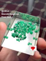 20.90 ct Swat Emerald Rough Lot – Natural Green Crystals from Pakistan’s Emerald Valley