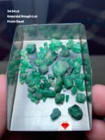 Radiant 34.94 ct Swat Emerald Rough – A Natural Jewel of the Mountains