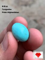 Afghan Turquoise Cabochon: 8.15 ct Vibrant Gemstone